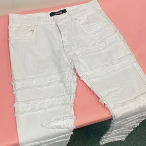 White Distressed Men Jeans